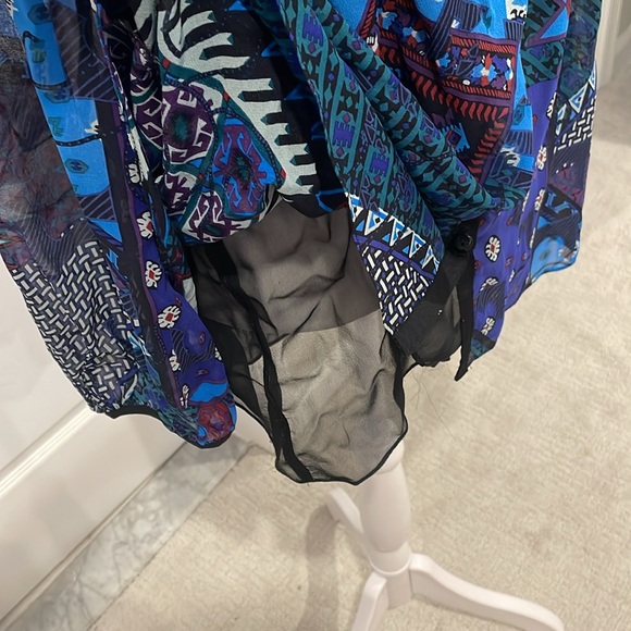 Nanette Lepore Sheer Patterned Blouse - Picture 6 of 10